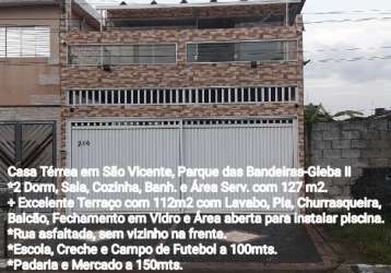 Casas jardim à venda no Parque das Bandeiras em São Vicente