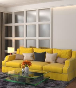 Aposte em um sofá de 3 lugares para otimizar o espaço de sua sala de estar