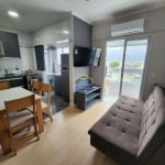 Apartamento Lindinho Mobiliado em Prédio Frente mar - Sacada com Churrasqueira à carvão!!