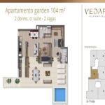 RR5227D Apartamento 104m² CONDOMÍNIO VEDARA - OPORTUNIDADE GARDEN - 2 Suítes 2 Vagas - Barueri, SP - Ótima Localização - ALPHAVILLE - LANÇAMENTO