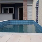 Casa com piscina, a 350 metros da praia, a venda, bairro Jardim das Palmeiras, Itanhaém, São Paulo, com 3 dormitórios, sendo 1 suite