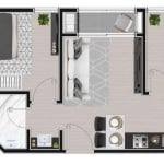 Apartamento com 2 quartos à venda na Rua Adviga Lipinski, 119, Cidade Industrial, Curitiba