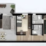 Apartamento com 2 dormitórios à venda sendo 1 suíte, 59.49 m² por - R$ 672.670,56 - São Pedro - S. José dos Pinhais/PR