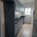 Apartamento 2 dormitórios sacada com churrasqueira semi mobiliado