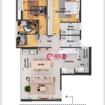 Apartamento com 3 dormitórios à venda, 95 m² por R$ 711.000,00 - Vila São José - Votorantim/SP