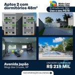 Viverde - Apartamento 2 quartos na planta à venda com entrada em 36 vezes, bairro Porteira Preta, Mogi das Cruzes, SP.