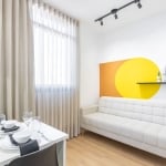 Apartamento mobiliado, 1 quarto, no Centro de Curitiba, para até 3 pessoas, 26m²