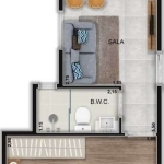 Apartamento com 1 dormitório à venda, 29 m² por R$