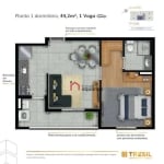 Apartamento com 1 dormitório à venda, 44 m² por R$ 287.900,00 - Parque Industrial - São José dos Campos/SP