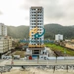 Apartamento em Mongaguá, Centro da cidade, ENTREGA PARA FEVEREIRO 2025, vista para o mar, 2 dormitórios sendo 1 suíte, sacada gourmet com vista para o mar, lazer com piscinas.