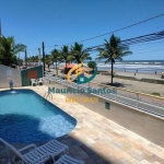 Apartamento em Mongaguá, bairro Jardim Marina, semi mobiliado com 1 dormitório e demais dependências, sacada com vista para o mar, Residencial frente ao mar com piscina!!