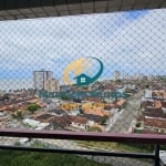 Apartamento em Mongaguá, bairro Jardim Samoa, mobiliado, com 1 dormitório, outro reversível e demais dependências, sacada com vista para o mar, Residencial com lazer, espaço Grill, excelente localizaç