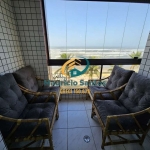 Apartamento em Mongaguá, bairro Jardim Marina, excelente localização, 2 dormitórios sendo 1 suíte, sacada com vista permanente  para o mar.