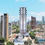 Apartamento Residencial Afonso 1095, sala ampla, 4 suítes, área gourmet, 180m2