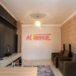 lindo apto 2 dorms, sendo 1 suite 59 m2 sacada gourmet andar alto prox shopping maia  480 mil