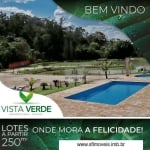 RESIDENCIAL VISTA VERDE, onde mora a felicidade! 86 lotes de pura exclusividade!