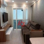 Apartamento Duplex com 2 dormitórios para alugar, 75 m² por R$ 5.600,00/mês - Gonzaga - Santos/SP