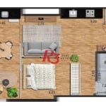 Apartamento à venda, 39 m² por R$ 385.000,00 - José Menino - Santos/SP