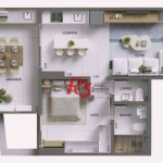 Apartamento com 1 dormitório à venda, 89 m² por R$ 1.134.000,00 - Ponta da Praia - Santos/SP