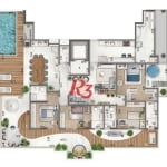 Apartamento Garden à venda, 258 m² por R$ 7.450.000,00 - Ponta da Praia - Santos/SP