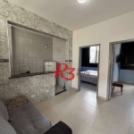 Apartamento com 2 dormitórios frente praia à venda, 55 m² por R$ 352.000 - Gonzaga - Santos/SP