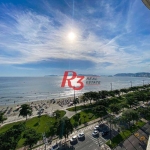 Apartamento para locação, frente praia, 2 quartos, 1 vaga, no bairro Aparecida, em Santos SP