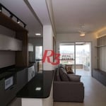 Apartamento com 1 dormitório para alugar, 60 m² por R$ 6.900,00/mês - Boqueirão - Santos/SP