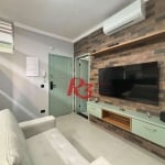 Apartamento com 2 dormitórios para alugar, 55 m² por R$ 4.200,02/mês - Gonzaga - Santos/SP