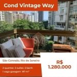 Apartamento de 2 Suítes no Condomínio Vintage Way em São Conrado - RJ: 87m², Andar Alto, Sol da Manhã, 1 Vaga de Garagem.