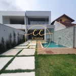 RIO MAR - Casa contemporânea triplex à venda em Barra da Tijuca, Rio de Janeiro: 4 suítes, 350m², 3 vagas, piscina e sauna!