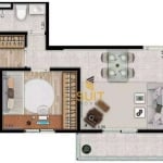 Fiori - Apartamento com 63m², 2 Dorm (1 Suíte), 1 Vaga e Ótima Localização em Barueri/SP! Contato: Suit (11) 94584-8250