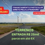 VENDE Terrenos 125m2 /ENTRADA 25mil  + Parcelas, Loteamento Planejado  Novo  Badra - Suzano - SP