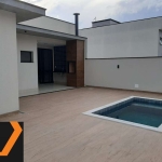 Ótima casa à venda no condomínio Campos do Conde em Sorocaba, com 3 suítes sendo uma com closet, piscina, 152 m2 de área em um terreno de 275 m2