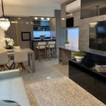 APARTAMENTO DE 1 DORMITÓRIO SENDO SUITE E 2 VAGAS DE GARAGEM.&lt;BR&gt;Apartamento com 53m² privativos, composto por 1 suíte, 2 banheiros, lavanderia, churrasqueira, e 2 vagas de garagem. Infraestrutu