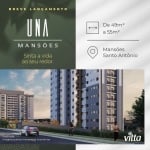 Breve Lançamento Una Mansões, Apartamentos de 49m2 Até 55m2, 2 Dormitórios, 0 ou 1 Suíte, Cozinha Americana, Varanda, Localização Privilegiada