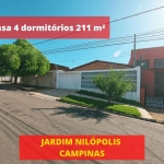 Casa Sobrado 211m2, 4 Dormitórios, 1 Suíte, 4 Vagas de Garagem, Moveis Planejados, Despensa, Churrasqueira, Ótima Localização, Quintal Amplo