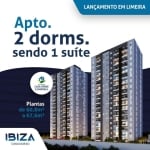 Lançamento Ibiza Condomínio, Apartamentos de 60,8m2 a 67,6m2, 2 Dormitórios Sendo 1 Suíte, Varanda Gourmet, Cozinha Americana, Área e Lazer Completa