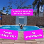 CASA COM PISCINA GUARATUBA temporada à 800 mts praia PRÓX. CAFÉ CURAÇAO  e Hotel Santa Paula