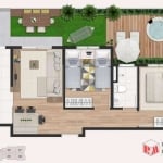 Apartamento Garden com 2 dormitórios à venda, 63 m² por R$ 245.000 - Jardim Barro Branco - Cotia/SP