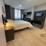 Studio com 21,41 m², equipado com armários embutidos no quarto, armários na cozinha sob medida, geladeira.&lt;BR&gt;&lt;BR&gt;O terraço coletivo proporciona ótima infra de lazer: piscina, solarium, pa