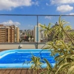 Cobertura 3 dormitórios(opção escritório), 2 sacadas, copa/cozinha c/ armários, suíte com sacada e armário. Parte superior: Ambiente de churrasco fechado com acesso ao terraço mais ambiente multiuso f