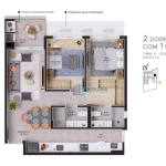 Apartamento com 2 dormitórios à venda, 71 m² por R$ 1.262.143,01 - Cacupé - Florianópolis/SC