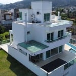 Terraço com vista mar, piscina e 5 suítes em Cacupé.