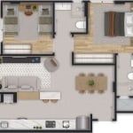 Coqueiros | Apartamento 2 dormitórios (1 suíte)