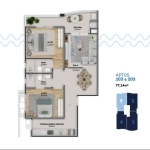 Venda | Apartamento 2 dormitórios + 1 vg