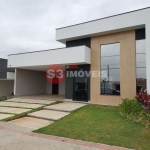 Excelente casa no condomínio Laguna, com 3 quartos, 3 suítes, master com closet, lavabo, sala P.D. duplo, cozinha conjugada, área gourmet com churrasqueira, piscina