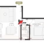 Apartamento à venda com 1 dormitório no Teahupoo Santa Mônica Florianópolis