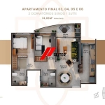 Apartamento a venda no Saco Grande com 2 dormitórios.