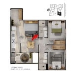 Apartamento a venda no Jardim Cacupé Florianópolis com 2 dormitórios sendo 1 suíte.