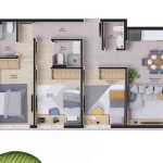 Apartamento a venda de 3 dormitorios com 2 suites no bairro cacupé